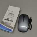 Wireless Bluetooth Mouse, Rechargeable, LED, Silent, Ultra-thin Design (Bluetooth 5.2 and 2.4GHz USB Receiver) | Portable Computer Mouse for Laptops, iPads, MacBooks and Apple Devices (Black)