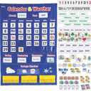 Learning Resources Day to Day Calendar & Weather Pocket Chart, Classroom Must Haves, Teacher Supplies, Back to School, Daily Routine for Kids, Kindergarten & Homeschool, Multi-Color