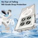 Hensinple Magnetic Motorola Moto Razr Fold Case 2026,Compatible with Magsafe 15FT Military-Grade Drop Protection Hard Anti-Yellowing Transparent Shockproof Slim Thin Cover for Motorola Razr Fold-Clear