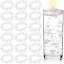 Hicarer 157 Feet 24 Strings Pearl String for Floating Candles Highlight Faux Pearl as Vase Filler Ideal for Wedding Party Garland Home Table Centerpieces Decor(White)