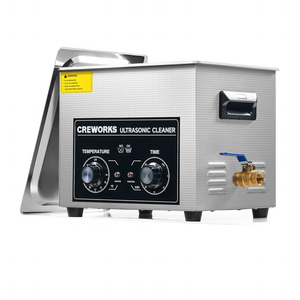 CREWORKS 10L Ultrasound Cleaning Machine with Heater and Timer, 240W Stainless Steel Ultrasonic Washing Machine, 2.6 gal Professional Ultrasound Parts Cleaning Machine for Lab Tool Glasses Auto Part