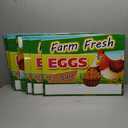 Fresh Eggs for Sale Sign, 18x24 DS Coroplast, Large Outdoor Farm Fresh Eggs Sign with Blank Space for Personal Info Pack Of 6