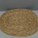 Defined Decoe Set of 6 Woven Rattan Placemats,16x12 Inch Oval Braided Charger Plates, Farmhouse & Boho Vintage Style for Christmas Dining, Kitchen, and Party Decor