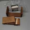 Yaomiao 2 Pcs Small Christmas Nativity Stable Manger Decorations 9.25 x 7.08 Inch Wood Nativity Scene with Roof Star for Inside Scale Holy Family Tiny Wooden Stable Shed Creche Home Desk Decor