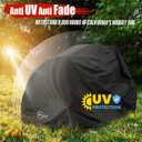 Riding Lawn Mower Cover, Universal Fits Decks up to 54", 600D Heavy Duty Waterproof Lawn Tractor Cover, Outdoor Protection Against UV, Dust, Wind, Ride-on Mower Tractor Storage with Elastic Hem