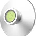 Preffair 3.8OZ Record Weight Stabilizer Bubble Level Aluminum Turntable Weight Vibration Reducer with Protective Soft Base Pad for LP Record Player Vinyl Disc Accessories(Silver)