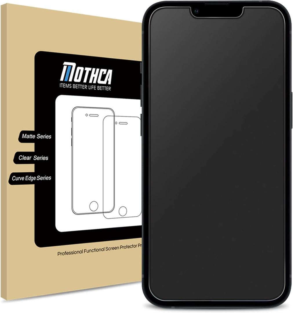 Mothca Matte Tempered Glass Screen Protector for iPhone 13 mini, Anti-Glare, 9H Hardness, Smooth Touch, Easy Install, Bubble Free