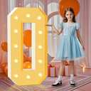 4FT Marquee Light Up Letters, Warm White Light Up Letters O, Large Marquee Letter for Party Decorations, Love Light Up Letter, One Sign for First Birthday Wedding Holiday Decor