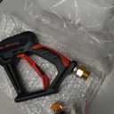 Tool Daily Short Pressure Washer Gun with Foam Cannon, 1/4 Inch Quick Connector, with 5 Pressure Washer Nozzle Tips, 1 Liter