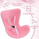 3 x BOXOB Car Seat for Dolls, Pink Plastic Safety Seat Decorative Cute Sofa to Display Doll Toy Ornaments Accessories for Car Interior Air Vents Clip and Desktop Stand Decor