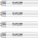 34 Inch F21T5/CW LED Replacement Bulbs, 4100K Cool White, T5 LED 18 Watts Replace Fluorescent Bulb with LED, Replacement Tube for Counter and Cabinet Fixture, 4 Pack