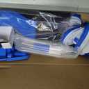 Cordless Pool Vacuum with Telescopic Pole, 18.5 GPM Powerful Suction, 1.5H Supercharge Technology, Handheld Pool Vacuum Cleaner for Above Ground/Inground Pools, Hot Tubs, Blue