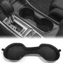Auovo 3D Cup Holder Insert Coasters Compatible with Subaru Ascent Accessories 2019-2023 Silicone Front Cup Mat Pad Liners Replacement Interior Decoration (1-pc, Black Trim)