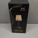 MEIXISUE Cordless Rechargeable LED Table Lamp with Dimmer,Nightstand Lamp with USB Port,Antique Brass Portables Outdoor Lamp, Battery Operated Lamp for Patio Bedroom Bedside Balcony Camping Bar RV