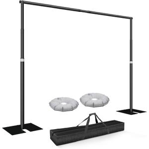 8.5x10ft Heavy Duty Backdrop Stand Adjustable Pipe and Drape Stand