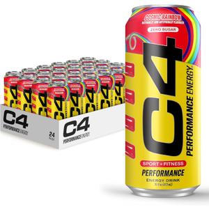 C4 Energy Drink, Strawberry Watermelon Ice, 16oz | Pack of 24 | Sugar Free | Pre Workout | No Artificial Colors, BB 02/2027