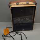 Electric Fireplace Heater, 1500W Portable Space Heater, Fireplace with Realistic 3D Flame Effect and Overheating Safety Protection, Quiet and Safe for Indoor Use Office Bedroom, Oak