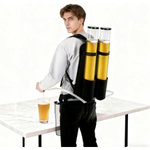 Portable Beer Dispenser, Dual Tank Backpack Drink Dispenser, Backpack Beer Liquor Dispenser,Party Beverage Drink Dispenser