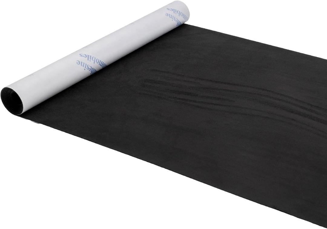 Y.A. LOTUS Black Microfiber Fabric Self-Adhesive Suede Look 39.37in x 78.74in, Premium Synthetic Leather - Stretch Film Fabric Perfect for car Interior Decorate