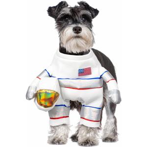 DELIFUR Dog Halloween Astronaut Costume - Pet Dress Up Spacesuit Funny Apparel Uniform Adjustable Cosplay Outfit for Small Dog (Astronaut, Small)