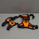 PHOEPET No Pull Dog Harnesses for Small Dogs Reflective Adjustable Front Clip Vest with Handle 2 Metal Rings 3 Buckles  (S, Orange)