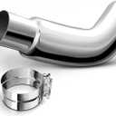 Elbow Exhaust Tip, 4 Inch Chrome Diesel Exhaust Tip with a Clamp, 4 to 5 Inch Exhaust Elbow Tip for Pick-up trucks