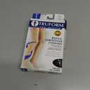 Truform 20-30 mmHg Compression Stockings for Men and Women, Thigh High Length, Dot Top, Closed Toe, Black, Medium