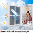 Haton Window Privacy Film One Way Window Tint for Home, Sun UV Blocking Heat Control Reflective Mirror Tinting Film See Out Not in Office Door Coverings, Black 29.5" x 78.7"