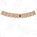 3 x American Football Banner Football Hanging Banner for Sports Theme Party Decoration, Words Burlap Linen Football Banner for Sports Party Decoration Ball Game Home Gathering Hanging Accessories Supplies