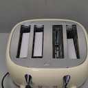 Mueller Retro Toaster 4 Slice with Extra Wide Slots Bagel, Defrost, and Cancel Function, 6 Browning Levels, Dual Independent Controls, Removable Crumb Tray and High Lift Levers, Beige