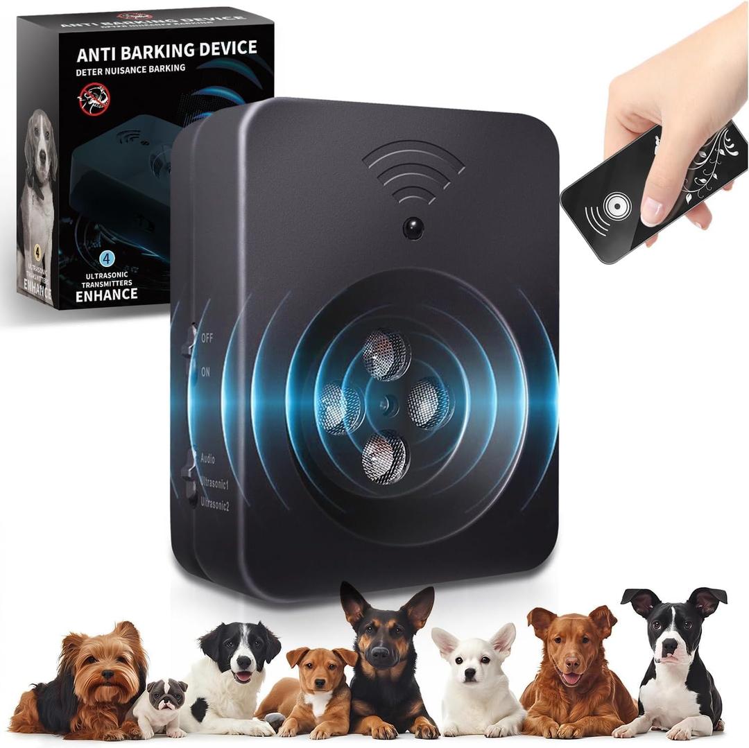 Anti Barking Device for Dogs-Ultra Sonic Dog Bark Deterrent Devices Long Range 50ft | Ultimate Ultrasonic Bark Control Device for Dogs | 3 Modes Ultrasonic Bark Box Silencer Dog Barking Indoor/Outdoor