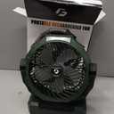 FRIZCOL 3-in-1 Camping Fan - Portable Fans Rechargeable - 48000mAh Battery Powered Fan with Light & Remote for Indoor, Outdoor, Tent, Travel, Fishing, Jobsite, Gifts for Men Dad Him - Green