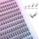 Wispy Lash Extension Kit Natural Eyelash Extension Kit C Curl Lash Clusters Kit Individual Lashes Clusters Short Eyelash Clusters 280pcs Cluster Lashes Kit with Bond and Seal and Tweezers TNFVLONEINS