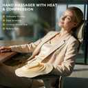Hand Massager with Heat and Air Compression for Arthritis & Carpal Tunnel Relief Ultra-Thin, Cordless Rechargeable with Adjustable Intensity & Temp Presents for Men Women