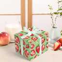 Azurestore 10 Sheets Strawberry Wrapping Paper- 20 x 27in Watercolor Red Green Strawberry Gift Wrap Paper Fruit Craft Paper for Mother's Day Birthday Baby Shower Party DIY Crafts