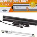 MRREPTILE T8 UVB Reptile Light, 15W 10.0 UVB Lamp for Desert Reptiles, Bearded Dragon UVB Light Bar, UVB Reptile Liner Light Fixture and Tube Bulb
