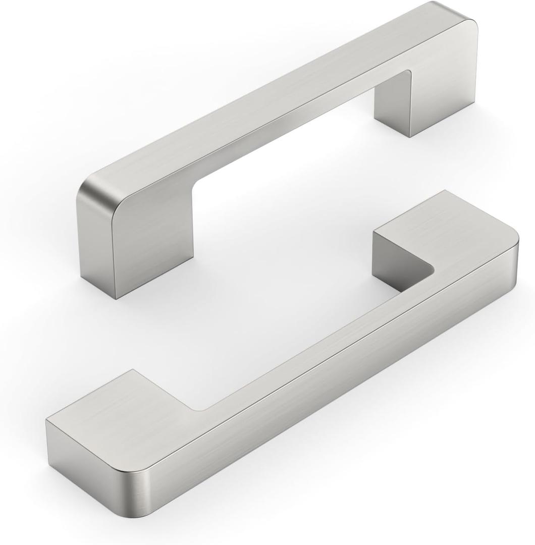 KNOKLOCK 10 Pack 3.75 Inch(96mm) Kitchen Cabinet Handles Brushed Satin Nickel Cabinet Pulls Kitchen Cabinet Hardware Drawer Pulls for Cupboard Wardrobe