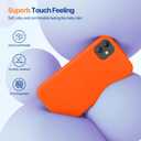 Miracase Designed for iPhone 11 Phone Case, with Screen Protector, Liquid Silicone Gel Rubber Full Body Drop Protection Shockproof Cover Phone Case for iPhone 11 6.1 inch, Orange