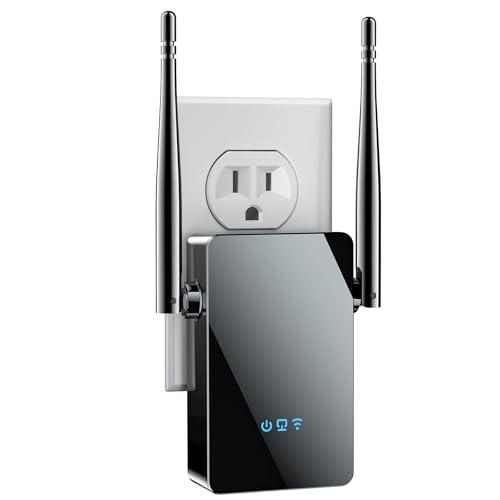 2026 WiFi Extender Signal Booster, New Gen Internet Booster for Home, 4X Faster, Covers up to 10, 000 sq.ft, Wi-Fi Repeater with Ethernet Port, Wireless Long Range Amplifier, Easy Setup (Black)