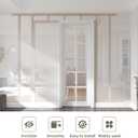5FT/60in Pocket Doors Hardware Kits,Commercial Grade,Aluminum Box Rail Kit, Slide Door Hardware, Smoothly Quietly,Easy Install,No Door (56.5in Track Kit for 23"~30" Wide Single Door)
