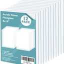 Egofine Plexiglass Sheets Acrylic Sheets 12 Pack of 8x10’’ 0.04 Thick Clear Plastic Cast Transparent Plexi Glass for Crafting Projects, Replacement Picture Frame Glass, DIY Display, Easy to Cut