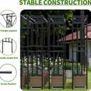 Flat Top Garden Arch Trellis 11FT x 9FT, Super Large Arbor Trellis for Climbing Plants Outdoor 141.7in x 108in x 19.7in, Metal Garden Frame for Backyard, Lawn, Archway, Wedding Decoration, Patio Black