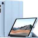 Case for Samsung Galaxy Tab A7 Lite 8.7 Inch 2021 (Model: SM-T220/T225/T227), Slim Lightweight Trifold Stand Cover with Soft TPU Back Shell, Blue