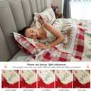 Green Essen Reversible Xmas Bedding Quilts Full/Queen Size Plaid Christmas Bedspread Patchwork Red Beige Snowmen Quilt Reindeer Snowflake Coverlet Moose Bed Set