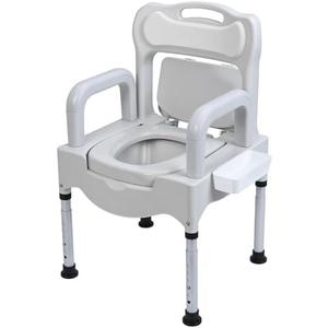Commode Drop Arm Portable Toilet Bedside Commode