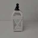 16 In Metal Wood White Lantern
