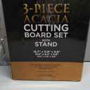 Deer & Oak 3-Piece Acacia Chopping Board Set with Stand, Pre-Oiled Wooden Chopping Boards for Kitchens, FSC Certified Durable Kitchen Chopping Boards for Meat, Veggies, Fruits, & More