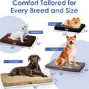 AMERICAN KENNEL CLUB Orthopedic Memory Foam Dog Crate Mat, Egg Crate Foam Cushion, Washable Cover, Non-Slip Base, Eases Joint Pain, Breathable, Durable, 42x27, Brown