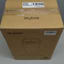 JOYBOS Bathroom Trash Can with Lid, 3 Gallon Small Garbage Can, 10L Dogproof Slim Plastic Narrow Trash Bin with Pop-up Lid for Toilet, Office, Bedroom, Living Room, White