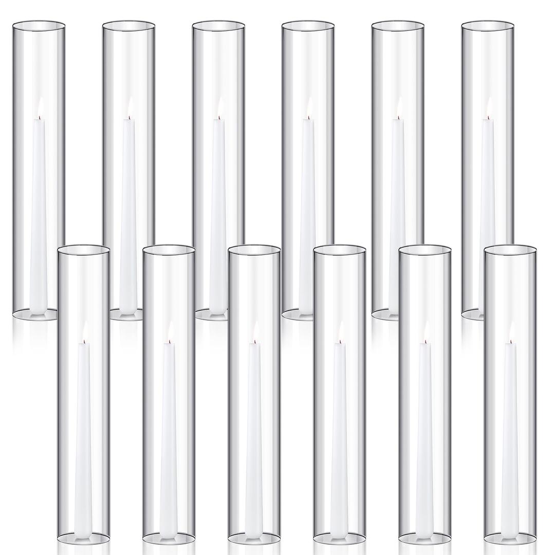 Treela 36 Pcs 2.5" W x 14" H Hurricane Candle Holder Sleeve